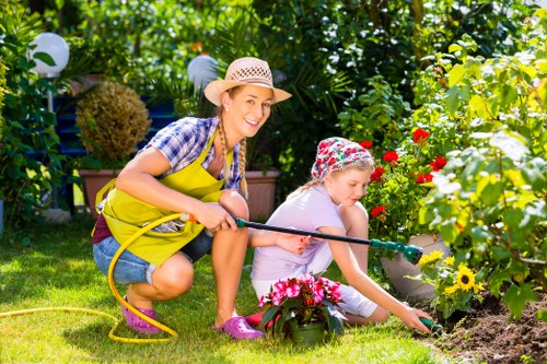 Careful hedge shaping for a Putney property with limited access
